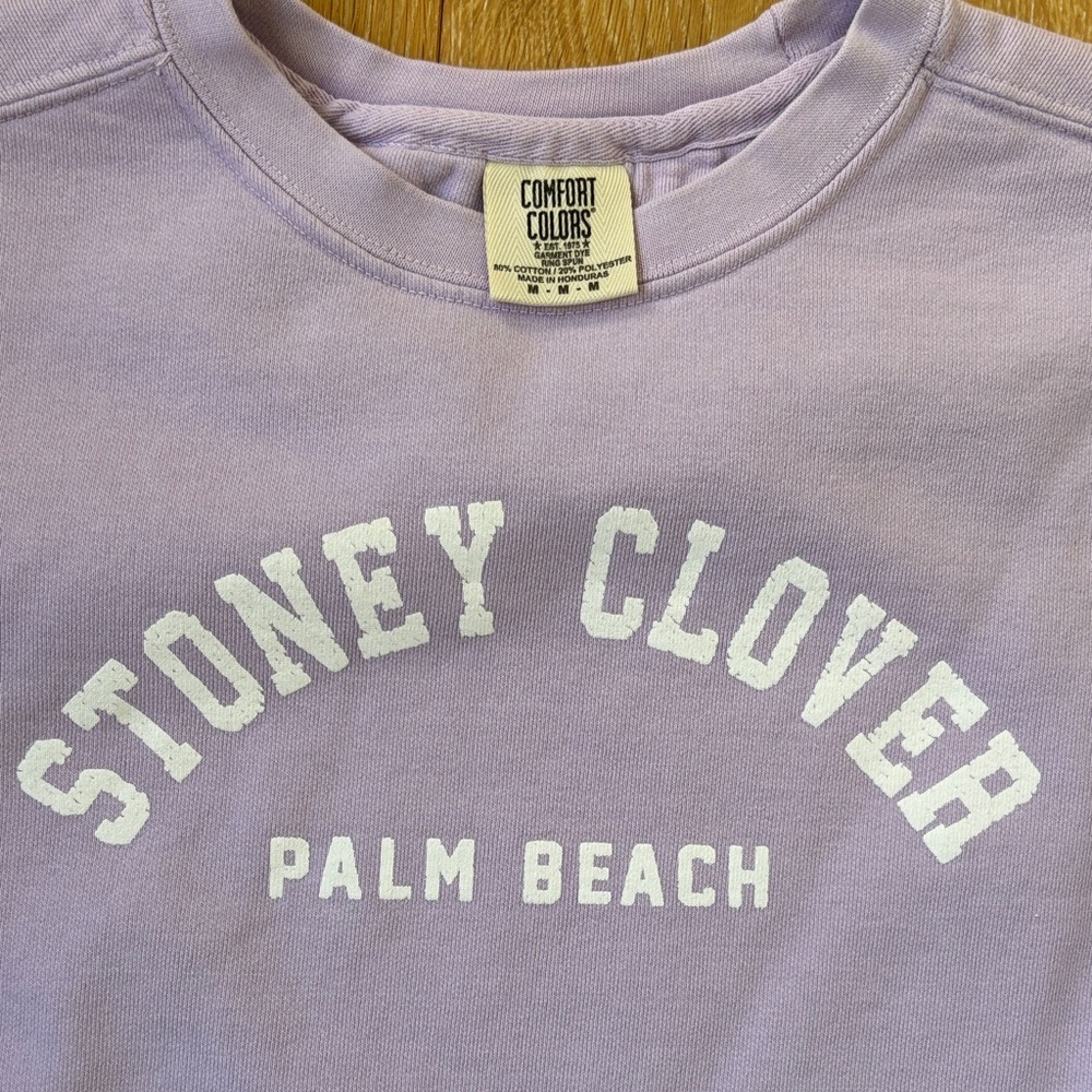 Comfort Colors Stoney Clover Lavender Sweatshirt - Picture 2 of 6